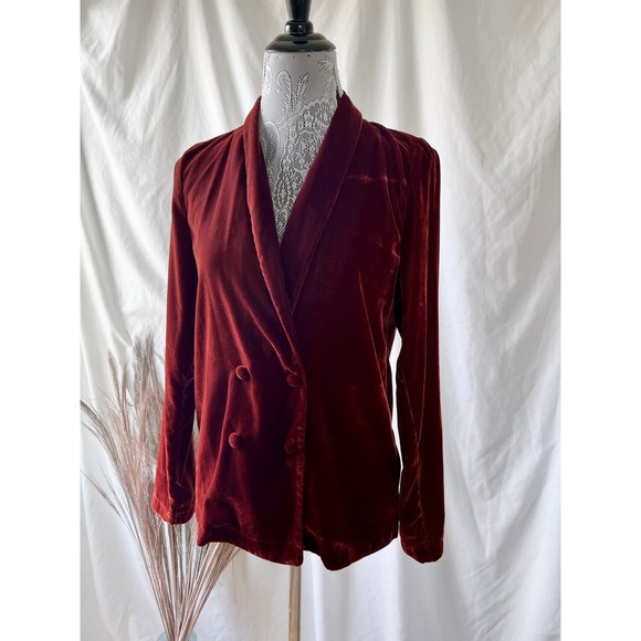 Re:Named Red Velvet Double Breasted Blazer - Picture 11 of 11